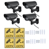 Муляж видеокамеры уличного наблюдения с подсветкой (комплект 4шт)